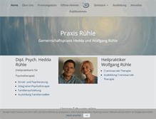 Tablet Screenshot of praxisruehle.de